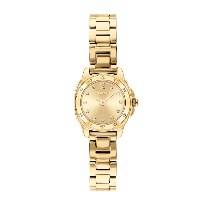 Main Image 1 of Ladies' Coach Kitt Gold-Tone IP Stainless Steel Watch with Gold-Tone Dial and Crystal Accents (14504728)