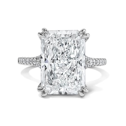 8-1/4 CT. T.W. Radiant-Cut Certified Lab-Grown Diamond Engagement Ring in 14K White Gold (F/VS2)