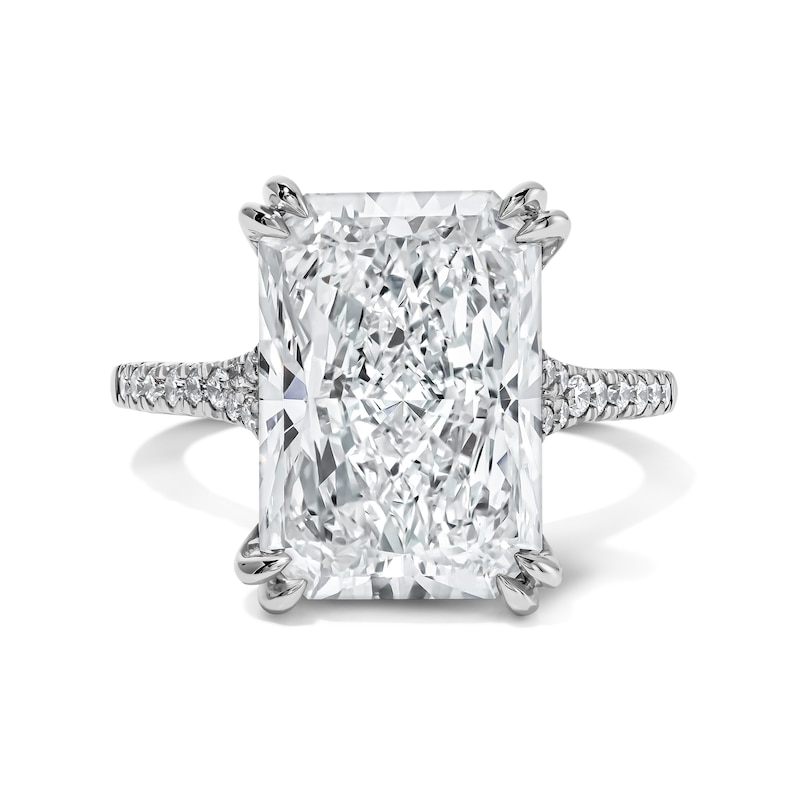 Main Image 1 of 8-1/4 CT. T.W. Radiant-Cut Certified Lab-Grown Diamond Engagement Ring in 14K White Gold (F/VS2)
