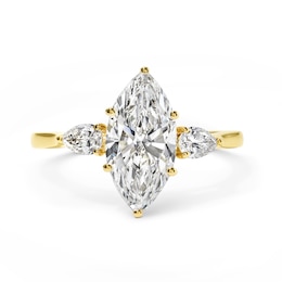 2-3/8 CT. T.W. Marquise-Cut Certified Lab-Grown Diamond Three-Stone Engagement Ring in 14K Gold (F/VS2)