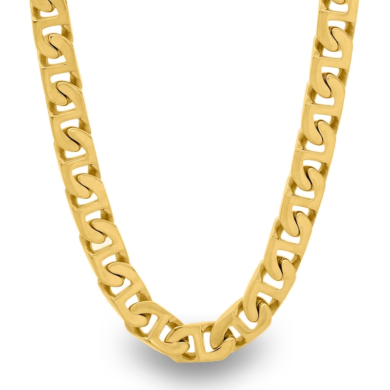 Main Image 1 of 6.5mm Mariner Chain Necklace in Yellow Ion-Plated Solid Stainless Steel - 24"