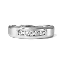 1/3 CT. T.W. Lab-Grown Diamond Channel Band in 10K White Gold (F/VS2)
