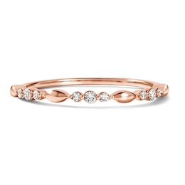 1/10 CT. T.W. Lab-Grown Diamond Stackable Band in 10K Rose Gold