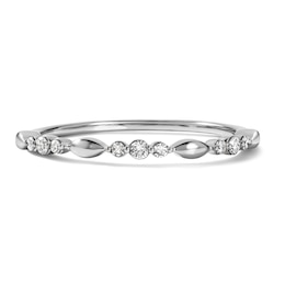 1/10 CT. T.W. Lab-Grown Diamond Stackable Band in 10K White Gold