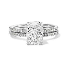 2-1/2 CT. T.W. Radiant-Cut Certified Lab-Grown Diamond Bridal Set in 14K White Gold (F/VS2)