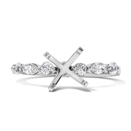 3/8 CT. T.W. Marquise-Cut Diamond Semi-Mount in 14K White Gold