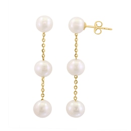 EFFY™ Collection 6.0-6.5mm Freshwater Cultured Pearl Drop Earrings in 14K Gold