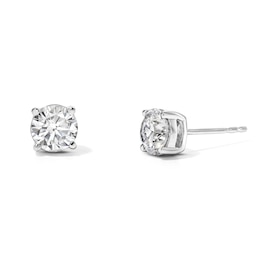 1-1/2 CT. T.W. Diamond Solitaire Earrings in 14K White Gold (I/I2)
