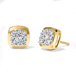 1/3 CT. T.W. Lab-Grown Diamond Multi-Stone Stud Earrings in 10K Gold