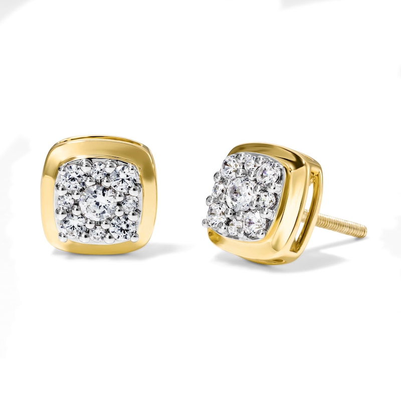 Main Image 1 of 1/3 CT. T.W. Lab-Grown Diamond Multi-Stone Stud Earrings in 10K Gold