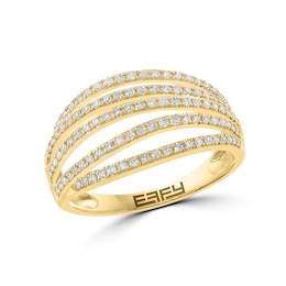 EFFY™ Collection 3/8 CT.T.W. Diamond Multi-Row Ring in 14K Gold