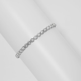 5 CT. T.W. Lab-Grown Diamond Buttercup Tennis Bracelet in 10K White Gold (F/SI2) - 7"