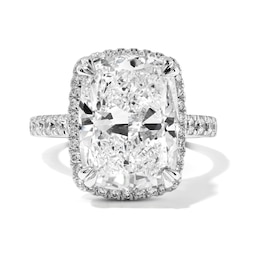 8-3/4 CT. T.W. Elongated Cushion-Cut Certified Lab-Grown Diamond Frame Engagement Ring in 14K White Gold (F/VS2)