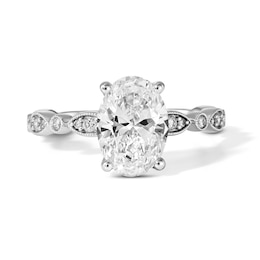2-1/4 CT. T.W. Certified Oval Lab-Grown Diamond Engagement Ring in 14K White Gold (F/VS2)