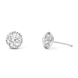 2 CT. T.W. Certified Lab-Grown Diamond Solitaire Earrings in Sterling Silver (F/VS2)