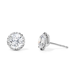 3 CT. T.W. Certified Lab-Grown Diamond Solitaire Earrings in Sterling Silver (F/VS2)