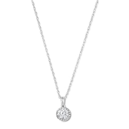1/2 CT. T.W. Certified Lab-Grown Diamond Solitaire Pendant in Sterling Silver (F/VS2) - 18"