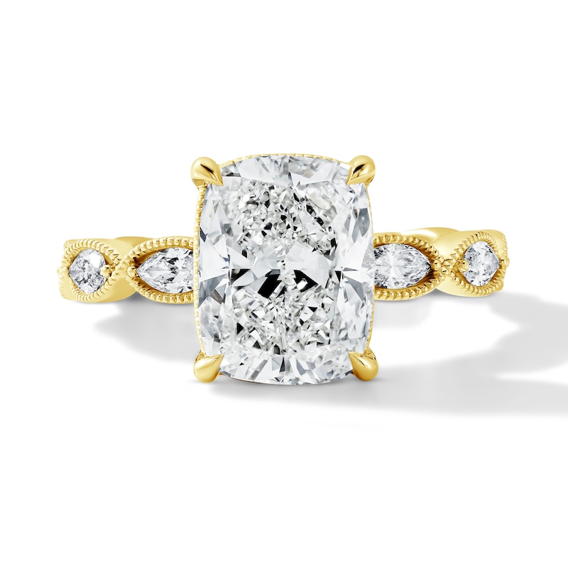 Main Image 1 of Vera Wang Love Collection 3-5/8 CT. T.W. Elongated Cushion-Cut Certified Lab-Grown Diamond Engagement Ring in 14K Gold (F/VS2)