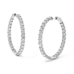 6 CT. T.W. Lab-Grown Diamond Inside-Out Hoops in 10K White Gold (F/VS2)