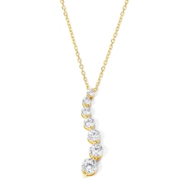 1 CT. T.W. Lab-Grown Diamond Journey Necklace in 10K Gold (F/VS2) - 18"