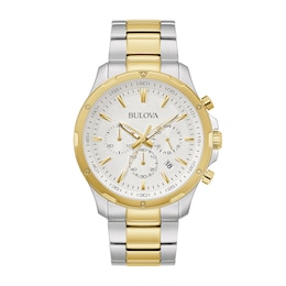 Men's Bulova Classic Chronograph Two-Tone Stainless Steel Watch (Model: 98B479)