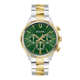 Men's Bulova Classic Chronograph Two-Tone Stainless Steel Watch (Model: 98A348)