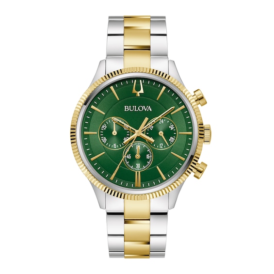 Men's Bulova Classic Chronograph Two-Tone Stainless Steel Watch (Model: 98A348)