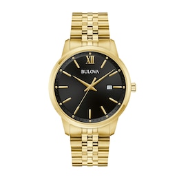 Men's Bulova Classic Gold-Tone Stainless Steel Watch (Model: 97B251)