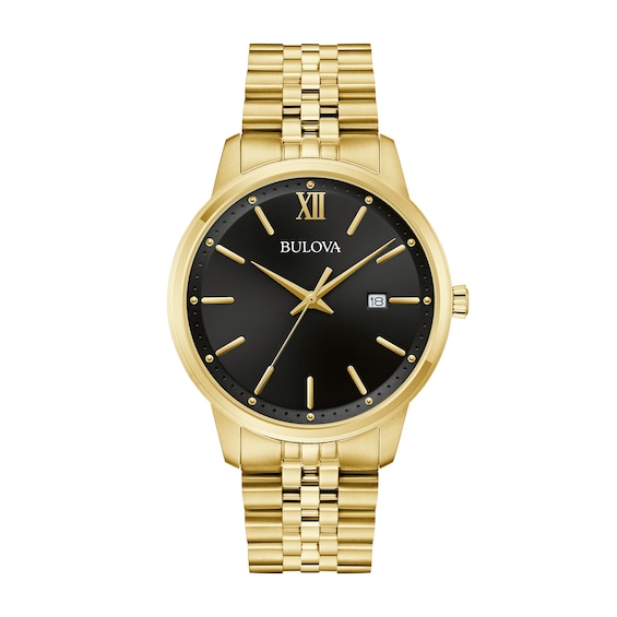 Men's Bulova Classic Gold-Tone Stainless Steel Watch (Model: 97B251)