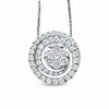 Thumbnail Image 1 of Previously Owned - 3/4 CT. T.W. Diamond Swirl Flower Pendant in 14K White Gold
