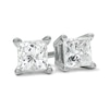 Thumbnail Image 1 of Previously Owned - 1/2 CT. T.W. Princess-Cut Diamond Solitaire Stud Earrings in 14K White Gold