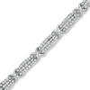 Thumbnail Image 1 of Previously Owned - 3 CT. T.W. Diamond "X" Bracelet in 10K White Gold - 7.5"