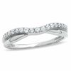 Thumbnail Image 0 of Previously Owned - 1/4 CT. T.W. Diamond Twist Contour Band in 14K White Gold