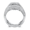 Thumbnail Image 3 of Previously Owned - 2 CT. T.W. Princess-Cut Diamond Frame Bridal Set in 14K White Gold