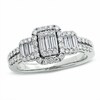 Thumbnail Image 1 of Previously Owned - 3/4 CT. T.W. Multi-Baguette Diamond Three Stone Ring in 14K White Gold