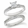 Previously Owned - 1/2 CT. T.W. Quad Princess-Cut Diamond Bridal Set in 14K White Gold