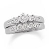 Thumbnail Image 0 of Previously Owned - 1-1/2 CT. T.W. Diamond Channel Three Stone Bridal Set in 14K White Gold