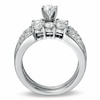 Thumbnail Image 1 of Previously Owned - 1-1/2 CT. T.W. Diamond Channel Three Stone Bridal Set in 14K White Gold