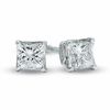 Thumbnail Image 0 of Previously Owned - 1/3 CT. T.W. Princess-Cut Celebration Diamond® Solitaire Stud Earrings in 18K White Gold