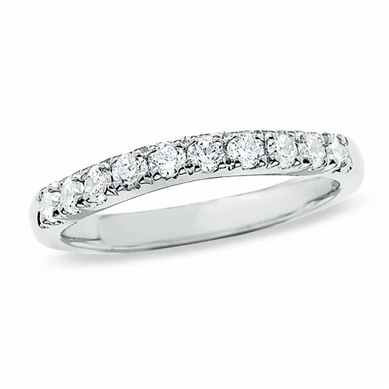 Previously Owned - 1/2 CT. T.W. Celebration Diamond® Contour Band in 18K White Gold