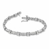 Thumbnail Image 2 of Previously Owned - 1 CT. T.W. Diamond Channel "X" Link Bracelet in 10K White Gold