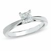 Previously Owned - 1/2 CT. Princess-Cut Celebration Diamond® Solitaire Engagement Ring in 18K White Gold