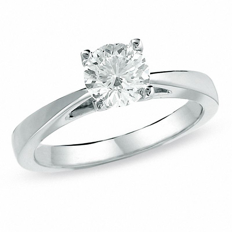 Previously Owned - 1 CT. Celebration Diamond® Solitaire Engagement Ring in 18K White Gold