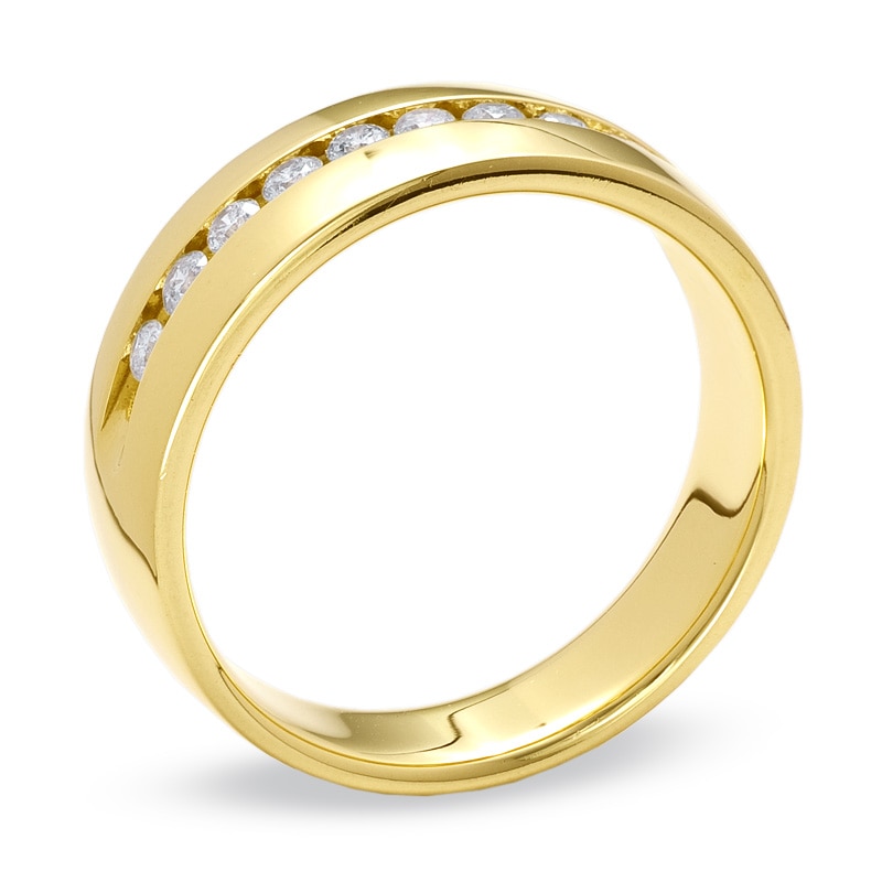 Previously Owned - Men's 1/2 CT. T.W. Diamond Channel Band in 14K Gold