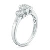 Thumbnail Image 2 of Previously Owned - 1/2 CT. T.W. Diamond Flower Ring in 14K White Gold