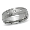 Thumbnail Image 0 of Previously Owned - Men's Titanium Wedding Band with Diamond Accents