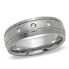 Thumbnail Image 1 of Previously Owned - Men's Titanium Wedding Band with Diamond Accents