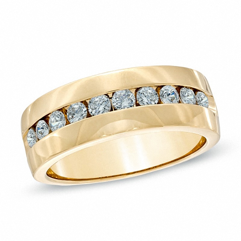 Main Image 1 of Previously Owned - 1 CT. T.W. Channel-Set Diamond Band in 14K Gold