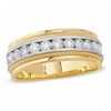 Previously Owned - Men's 1 CT. T.W. Diamond Milgrain Band in 14K Two-Tone Gold