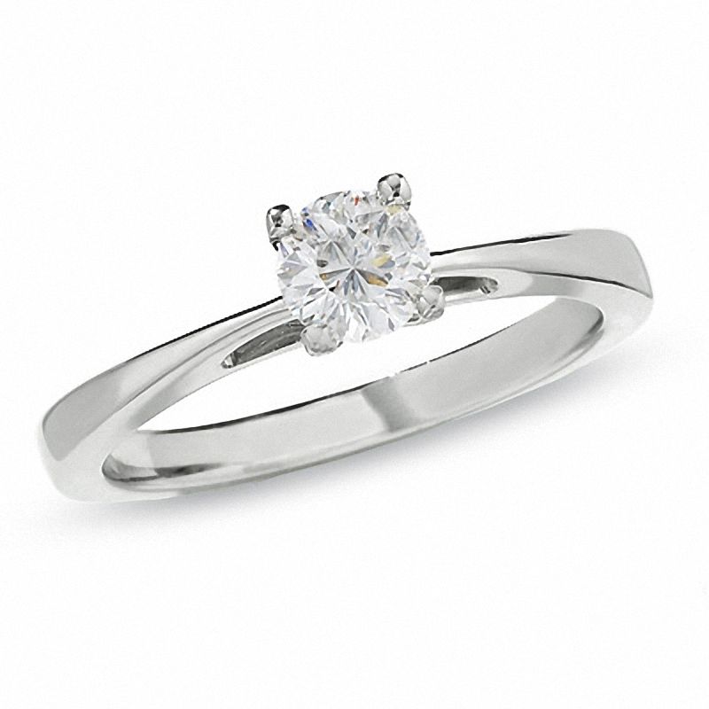 Previously Owned - 1/2 CT. Celebration Diamond® Solitaire Engagement Ring in 18K White Gold